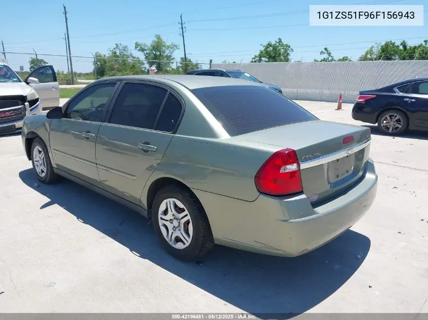 2006 Chevrolet Malibu Ls VIN: 1G1ZS51F96F156943 Lot: 42196481