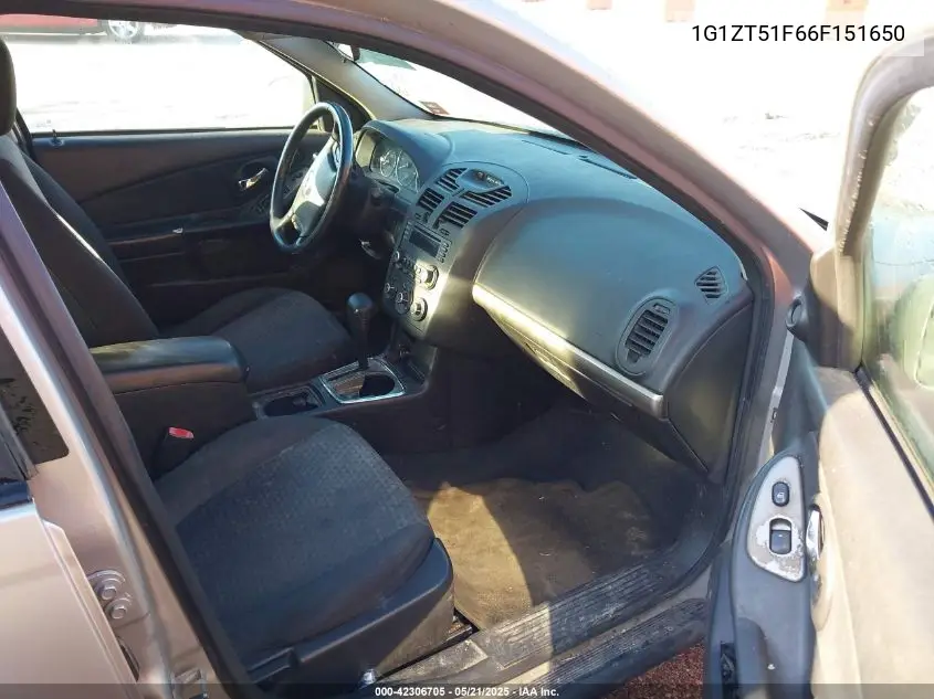 2006 Chevrolet Malibu Lt VIN: 1G1ZT51F66F151650 Lot: 42306705