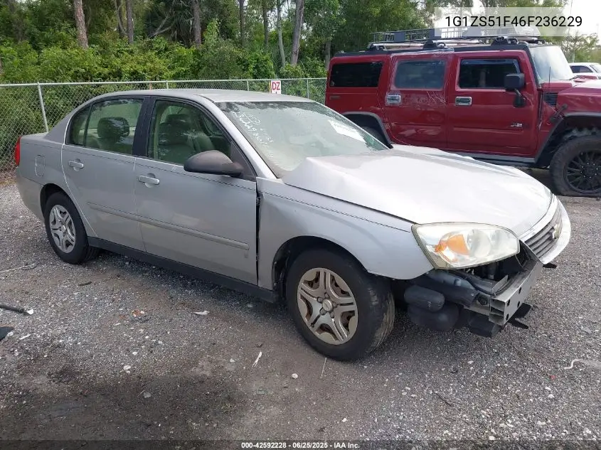 2006 Chevrolet Malibu Ls VIN: 1G1ZS51F46F236229 Lot: 42592228
