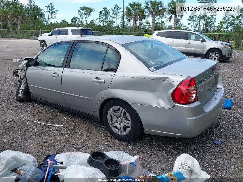 2006 Chevrolet Malibu Ls VIN: 1G1ZS51F46F236229 Lot: 42592228