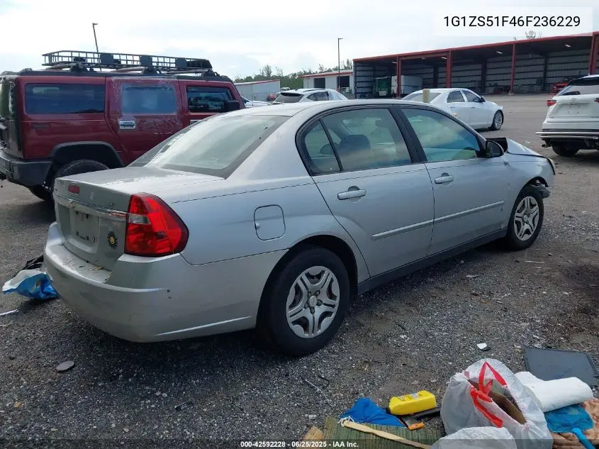 2006 Chevrolet Malibu Ls VIN: 1G1ZS51F46F236229 Lot: 42592228