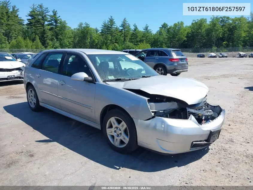 2006 Chevrolet Malibu Maxx Lt VIN: 1G1ZT61806F257597 Lot: 42603686