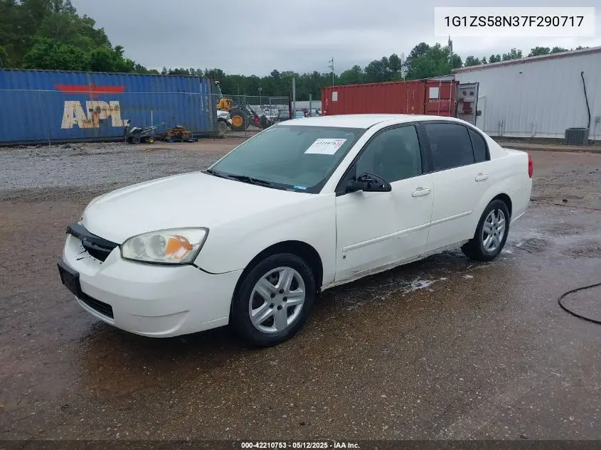 2007 Chevrolet Malibu Ls VIN: 1G1ZS58N37F290717 Lot: 42210753