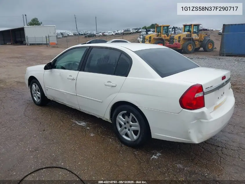 2007 Chevrolet Malibu Ls VIN: 1G1ZS58N37F290717 Lot: 42210753