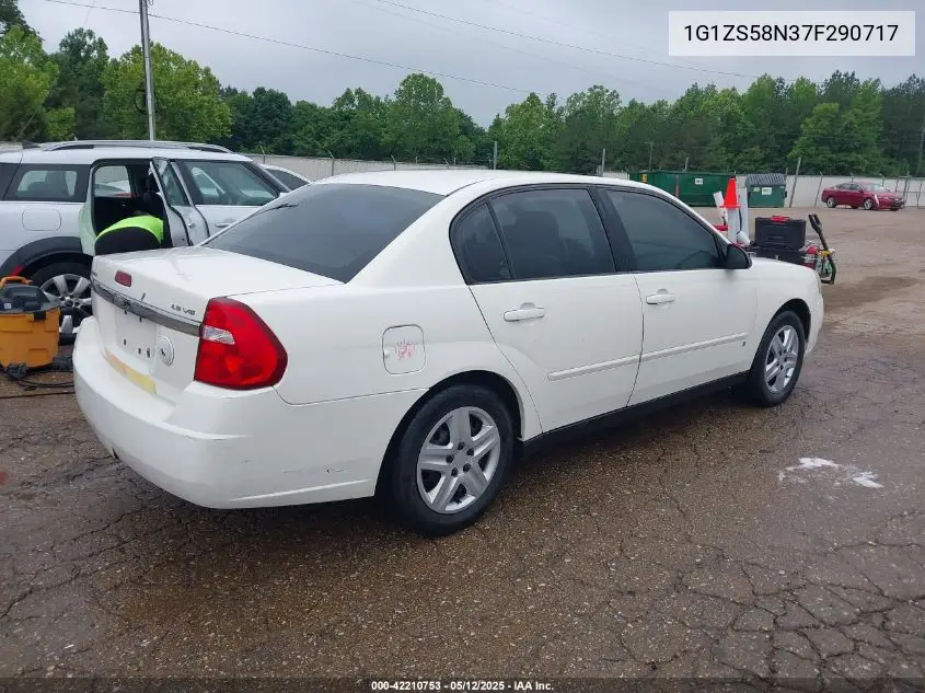 2007 Chevrolet Malibu Ls VIN: 1G1ZS58N37F290717 Lot: 42210753