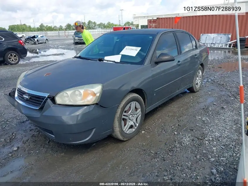 2007 Chevrolet Malibu Ls VIN: 1G1ZS58N07F288939 Lot: 42228198