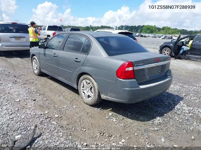 2007 Chevrolet Malibu Ls VIN: 1G1ZS58N07F288939 Lot: 42228198