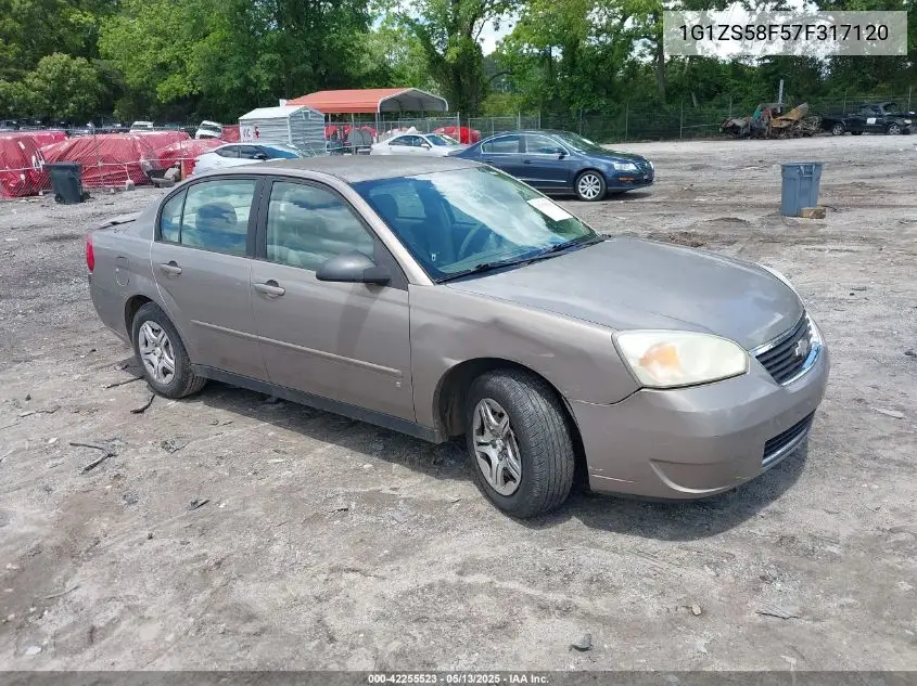 1g1zs58f57f317120 1G1ZS58F57F317120 2007 Chevrolet Malibu Ls