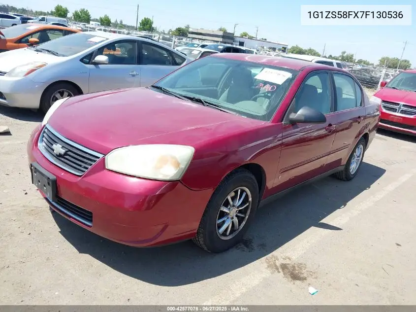 2007 Chevrolet Malibu Ls VIN: 1G1ZS58FX7F130536 Lot: 42577076