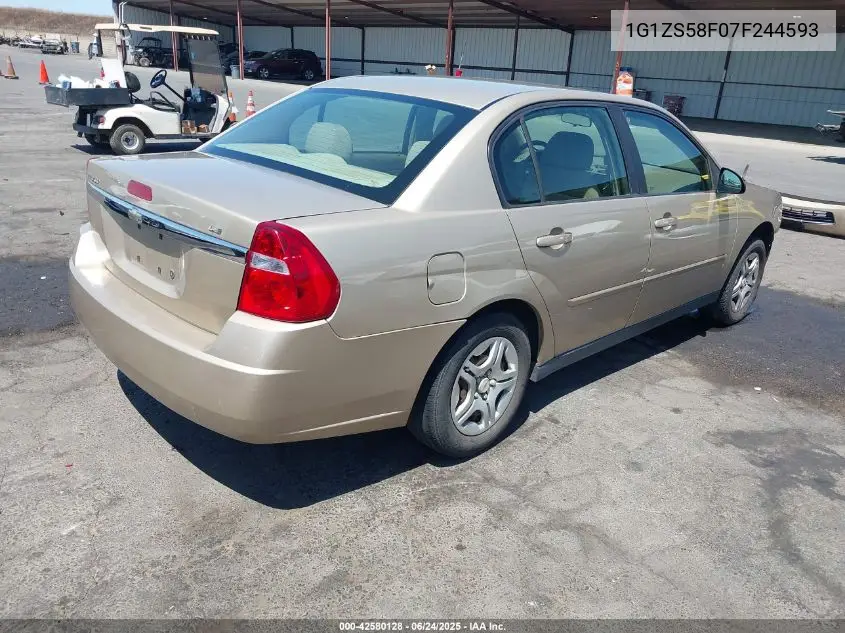 2007 Chevrolet Malibu Ls VIN: 1G1ZS58F07F244593 Lot: 42580128