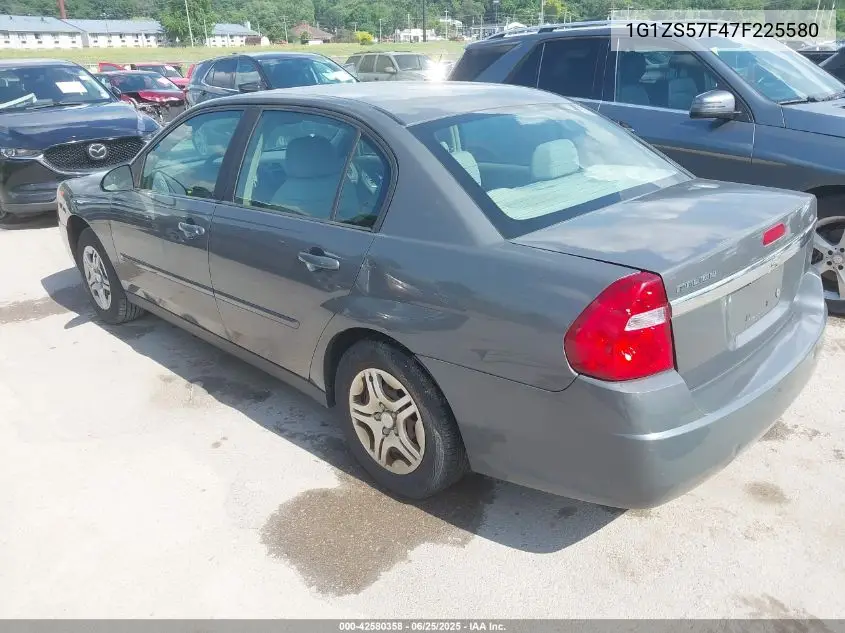 2007 Chevrolet Malibu Ls VIN: 1G1ZS57F47F225580 Lot: 42580358