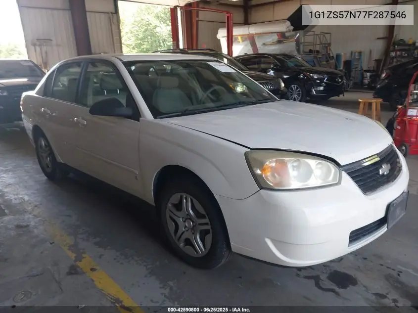 2007 Chevrolet Malibu Ls VIN: 1G1ZS57N77F287546 Lot: 42590800