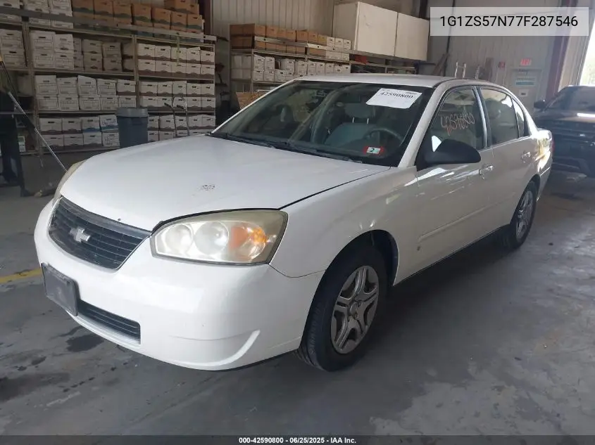 2007 Chevrolet Malibu Ls VIN: 1G1ZS57N77F287546 Lot: 42590800