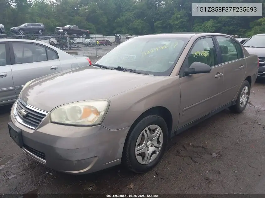 2007 Chevrolet Malibu Ls VIN: 1G1ZS58F37F235693 Lot: 42593857