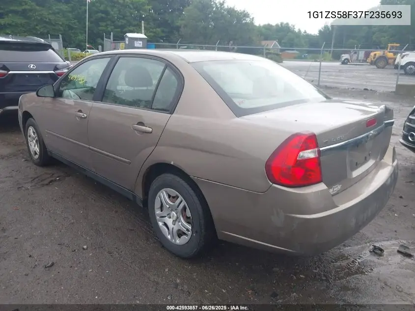 2007 Chevrolet Malibu Ls VIN: 1G1ZS58F37F235693 Lot: 42593857