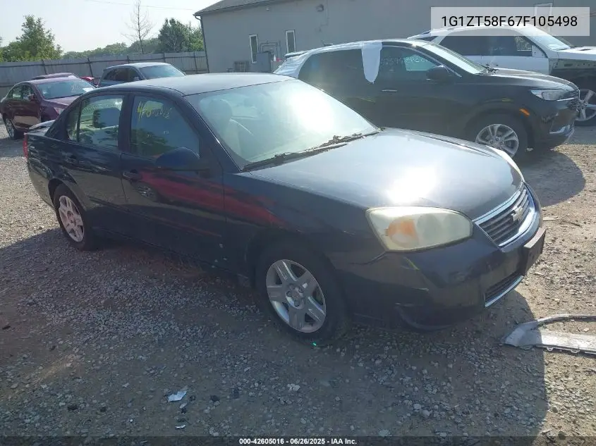 2007 Chevrolet Malibu Lt VIN: 1G1ZT58F67F105498 Lot: 42605016