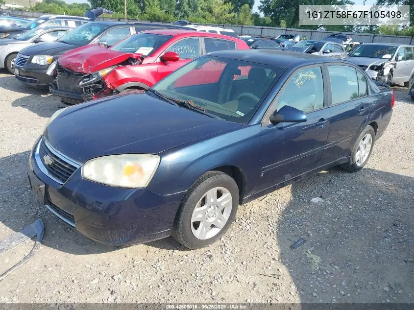 2007 Chevrolet Malibu Lt VIN: 1G1ZT58F67F105498 Lot: 42605016