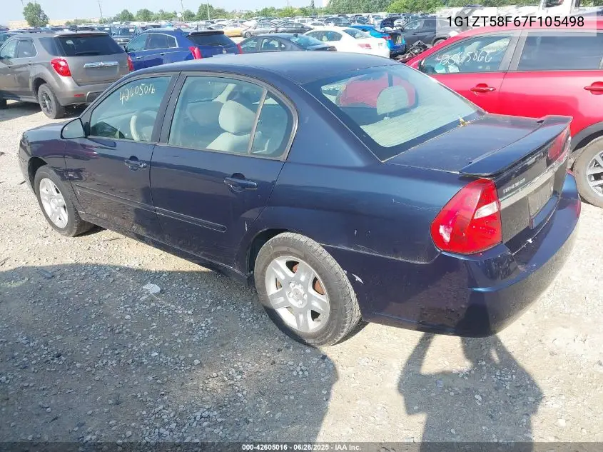 2007 Chevrolet Malibu Lt VIN: 1G1ZT58F67F105498 Lot: 42605016