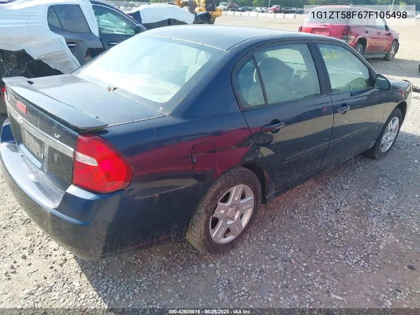 2007 Chevrolet Malibu Lt VIN: 1G1ZT58F67F105498 Lot: 42605016