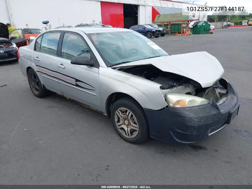 2007 Chevrolet Malibu Ls VIN: 1G1ZS57F27F144187 Lot: 42609935