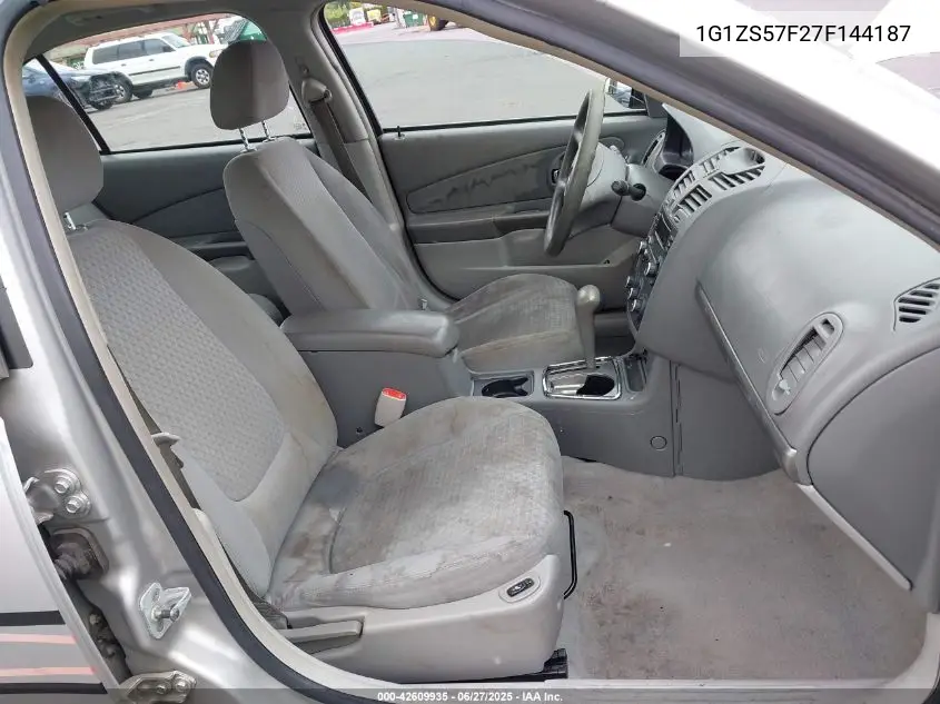 2007 Chevrolet Malibu Ls VIN: 1G1ZS57F27F144187 Lot: 42609935
