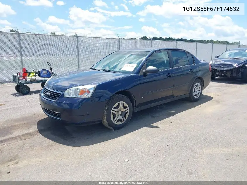 2007 Chevrolet Malibu Ls VIN: 1G1ZS58F67F174632 Lot: 42638338