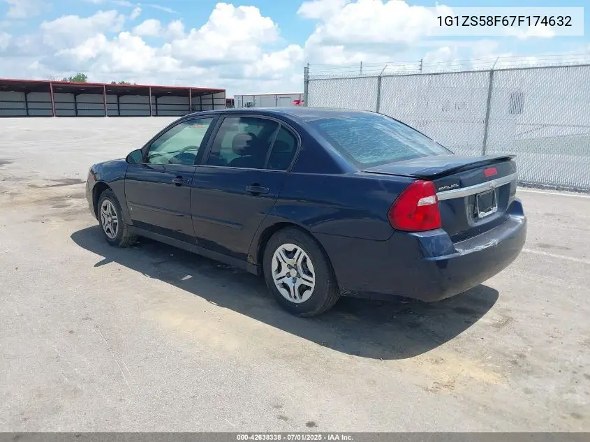2007 Chevrolet Malibu Ls VIN: 1G1ZS58F67F174632 Lot: 42638338