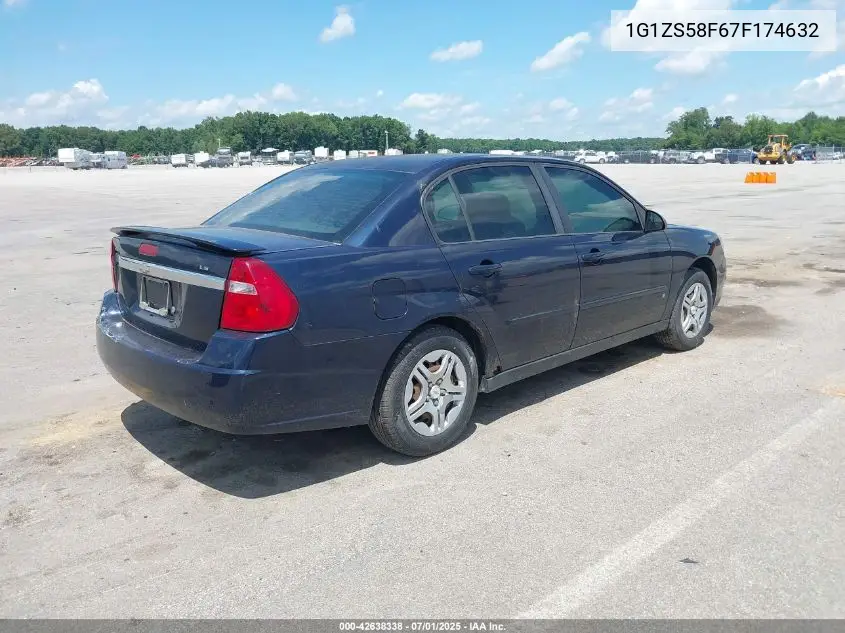 2007 Chevrolet Malibu Ls VIN: 1G1ZS58F67F174632 Lot: 42638338