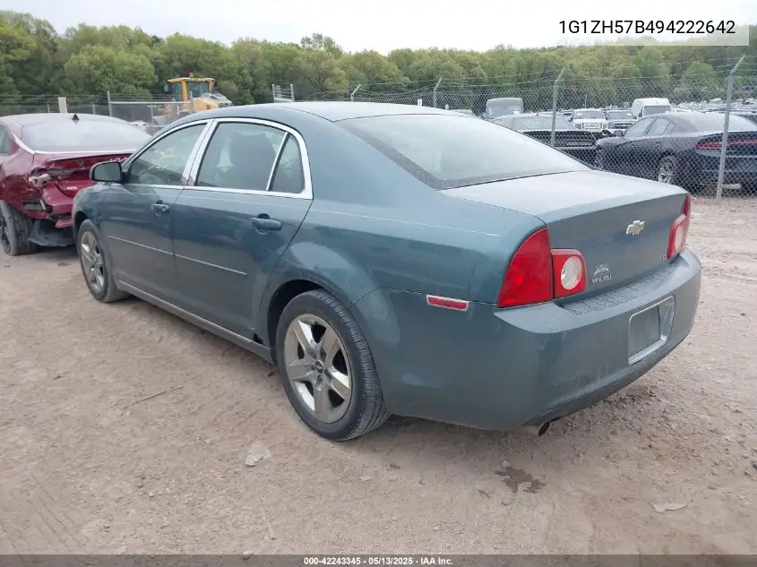 2009 Chevrolet Malibu Lt VIN: 1G1ZH57B494222642 Lot: 42243345