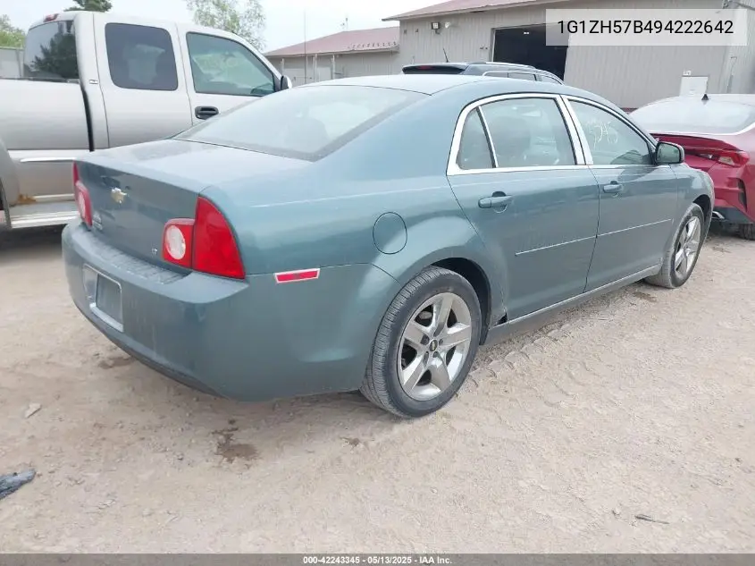 2009 Chevrolet Malibu Lt VIN: 1G1ZH57B494222642 Lot: 42243345