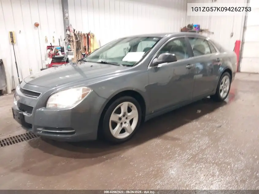 2009 Chevrolet Malibu Ls VIN: 1G1ZG57K094262753 Lot: 42567823