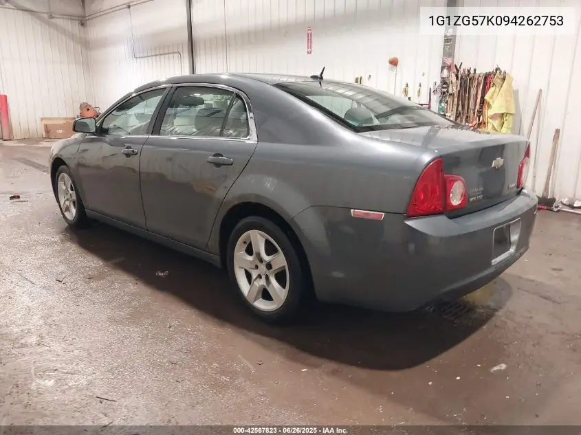 2009 Chevrolet Malibu Ls VIN: 1G1ZG57K094262753 Lot: 42567823