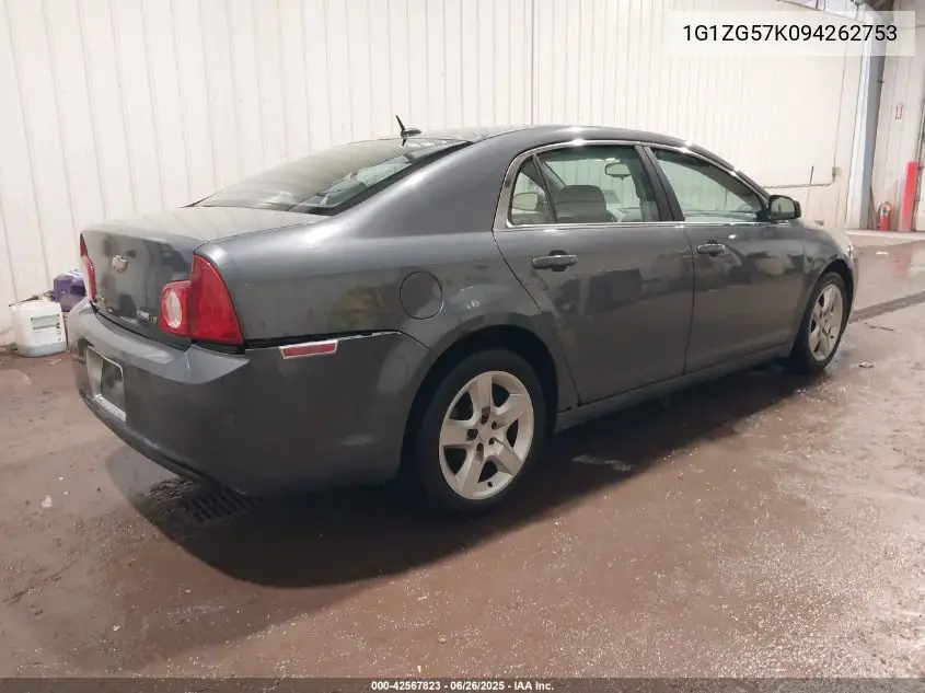 2009 Chevrolet Malibu Ls VIN: 1G1ZG57K094262753 Lot: 42567823