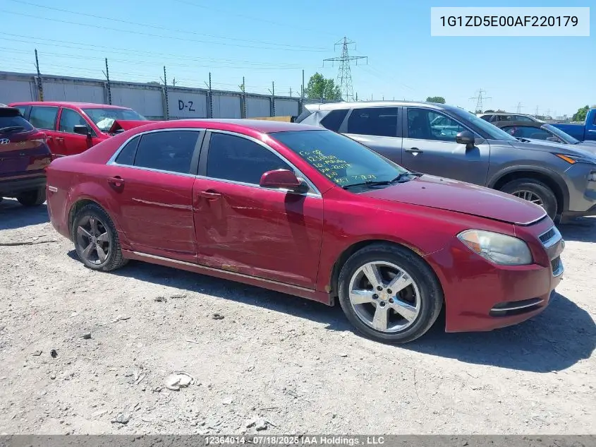 2010 Chevrolet Malibu Lt Platinum Edition VIN: 1G1ZD5E00AF220179 Lot: 12364014