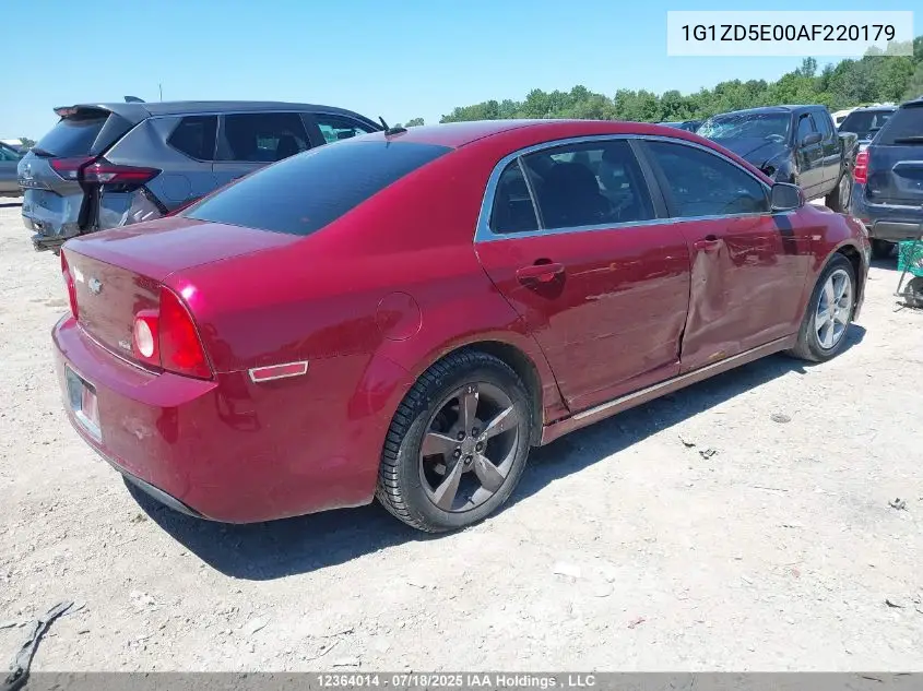 2010 Chevrolet Malibu Lt Platinum Edition VIN: 1G1ZD5E00AF220179 Lot: 12364014
