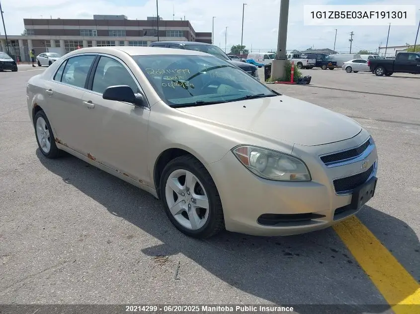 2010 Chevrolet Malibu VIN: 1G1ZB5E03AF191301 Lot: 20214299