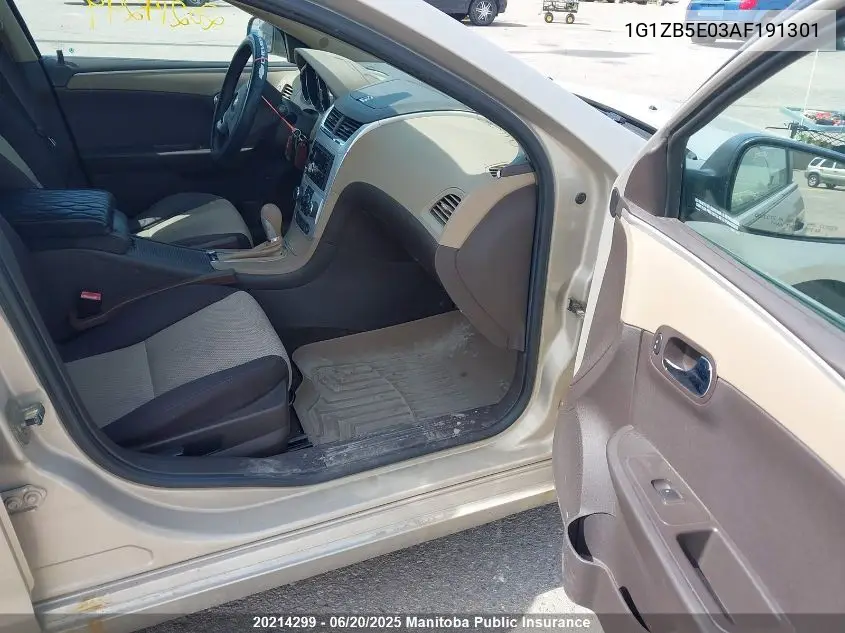2010 Chevrolet Malibu VIN: 1G1ZB5E03AF191301 Lot: 20214299