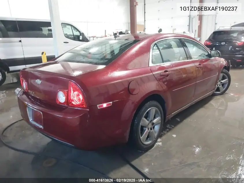 2010 Chevrolet Malibu Lt VIN: 1G1ZD5EBXAF190237 Lot: 41613826