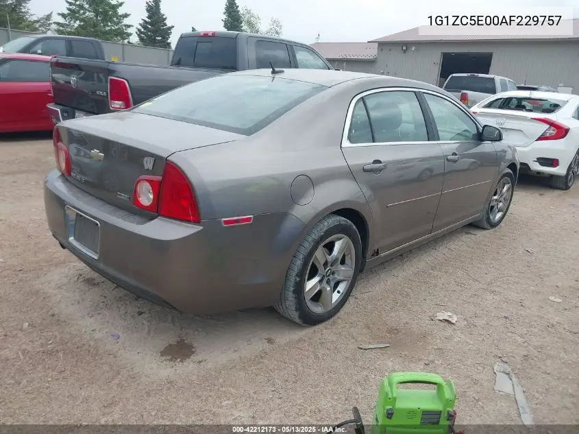 2010 Chevrolet Malibu Lt VIN: 1G1ZC5E00AF229757 Lot: 42212173