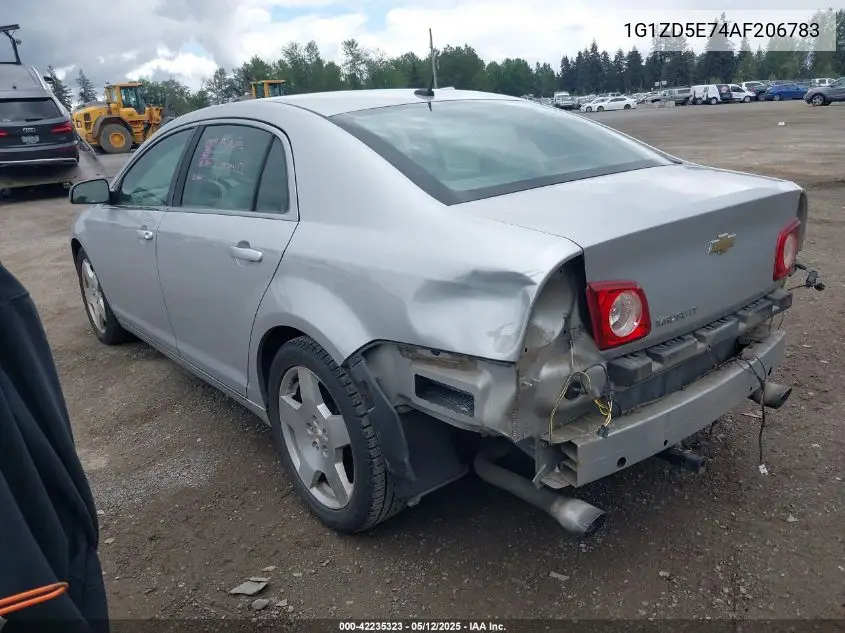 2010 Chevrolet Malibu Lt VIN: 1G1ZD5E74AF206783 Lot: 42235323