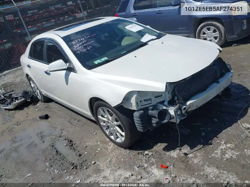 2010 Chevrolet Malibu Ltz VIN: 1G1ZE5EB5AF274351 Lot: 42255395