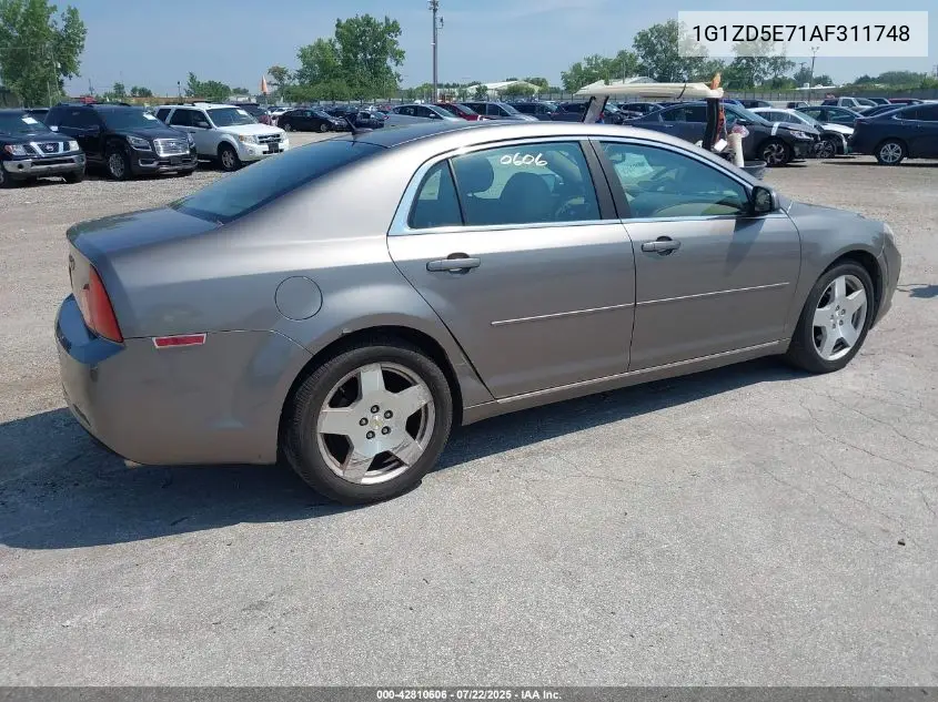 2010 Chevrolet Malibu Lt VIN: 1G1ZD5E71AF311748 Lot: 42810606