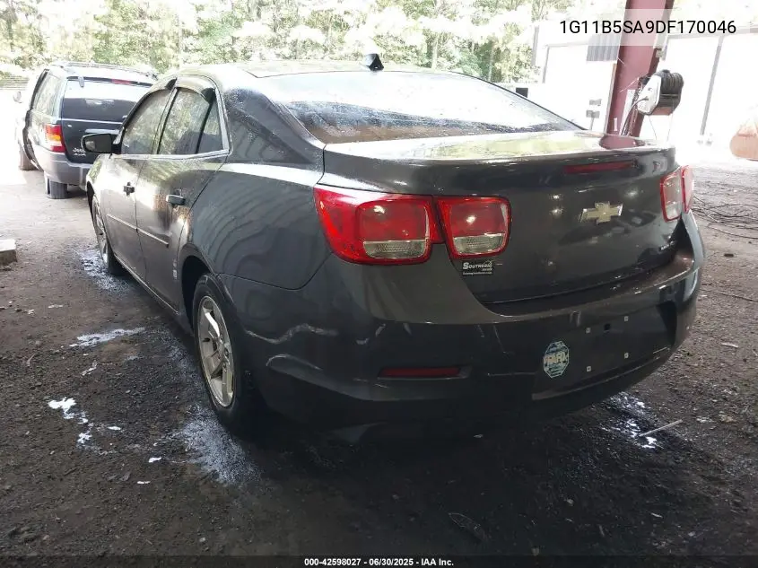 2013 Chevrolet Malibu Ls VIN: 1G11B5SA9DF170046 Lot: 42598027