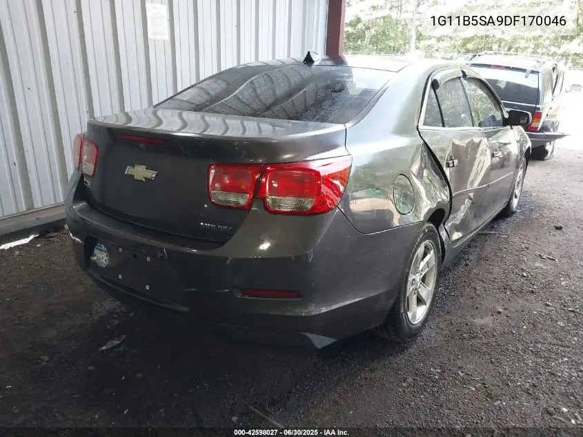 2013 Chevrolet Malibu Ls VIN: 1G11B5SA9DF170046 Lot: 42598027