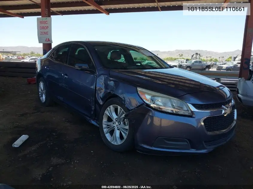 1g11b5sl0ef110661 1G11B5SL0EF110661 2014 Chevrolet Malibu 1Ls