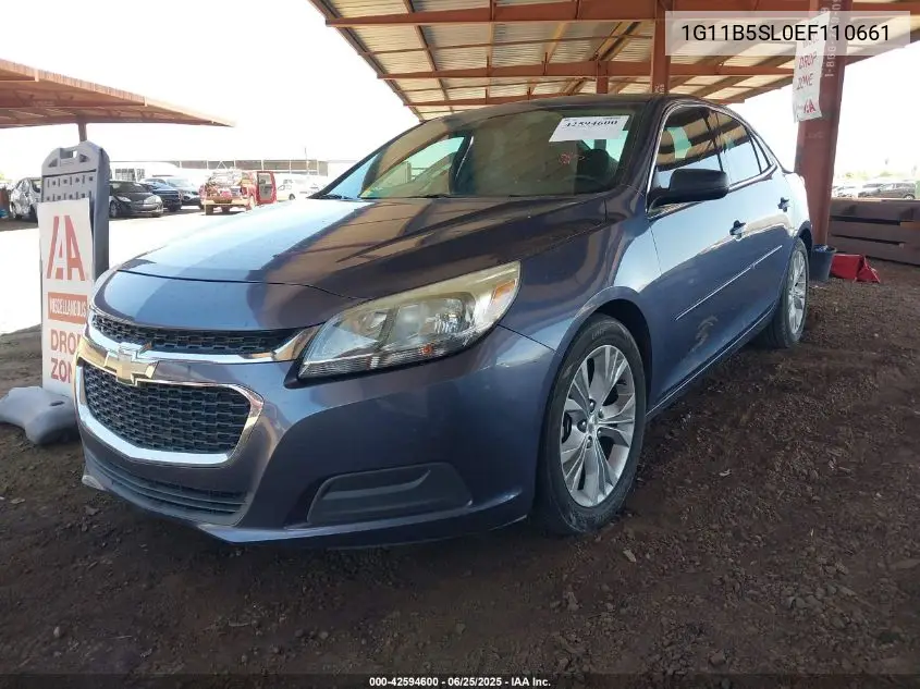 1g11b5sl0ef110661 1G11B5SL0EF110661 2014 Chevrolet Malibu 1Ls