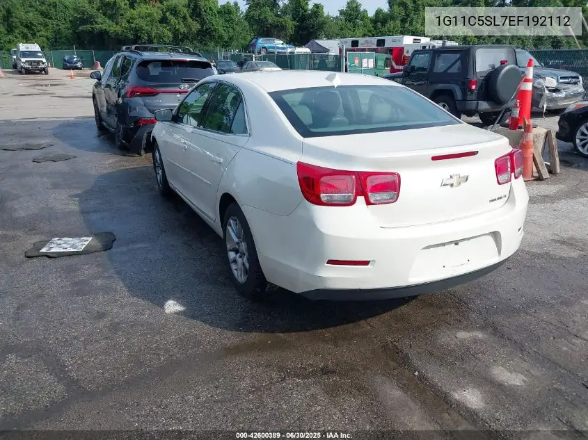 2014 Chevrolet Malibu 1Lt VIN: 1G11C5SL7EF192112 Lot: 42600389