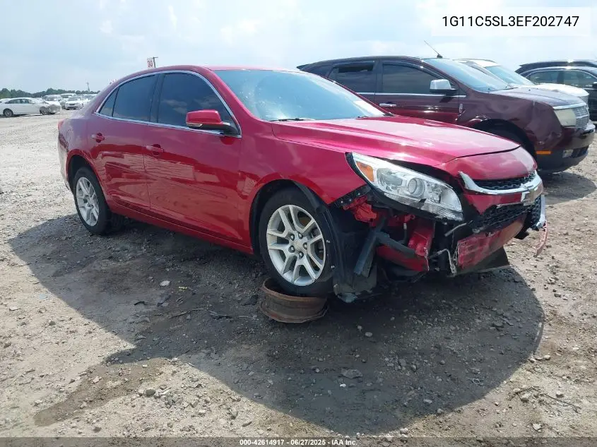 2014 Chevrolet Malibu 1Lt VIN: 1G11C5SL3EF202747 Lot: 42614917