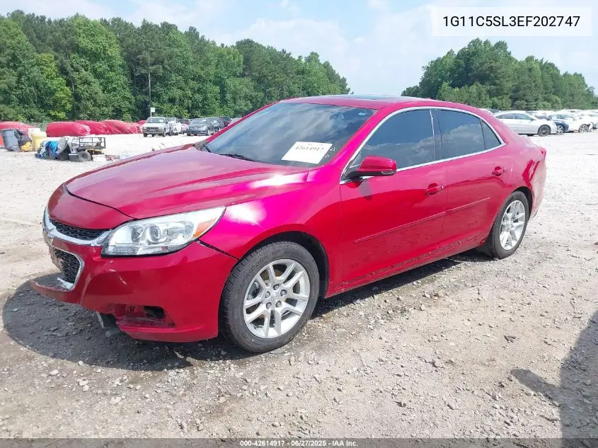 2014 Chevrolet Malibu 1Lt VIN: 1G11C5SL3EF202747 Lot: 42614917