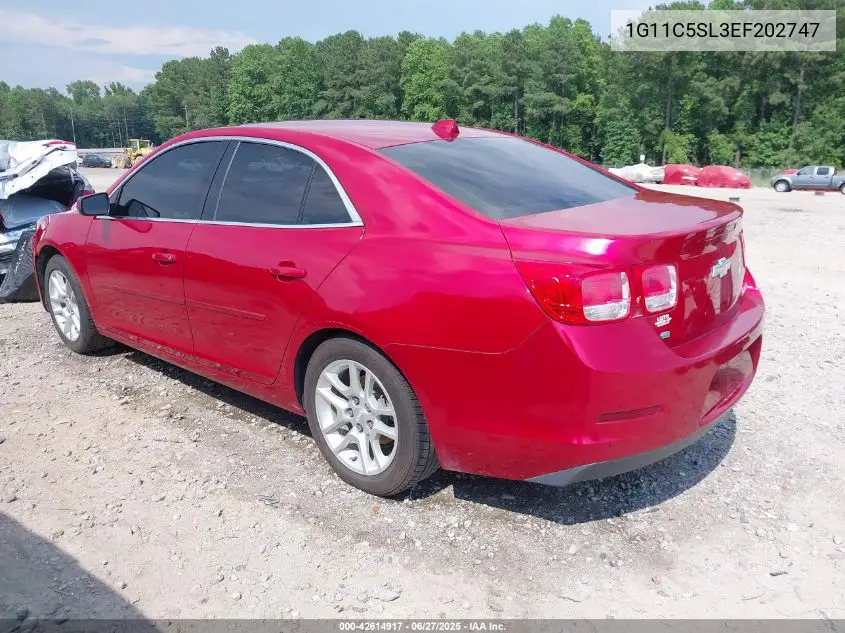 2014 Chevrolet Malibu 1Lt VIN: 1G11C5SL3EF202747 Lot: 42614917